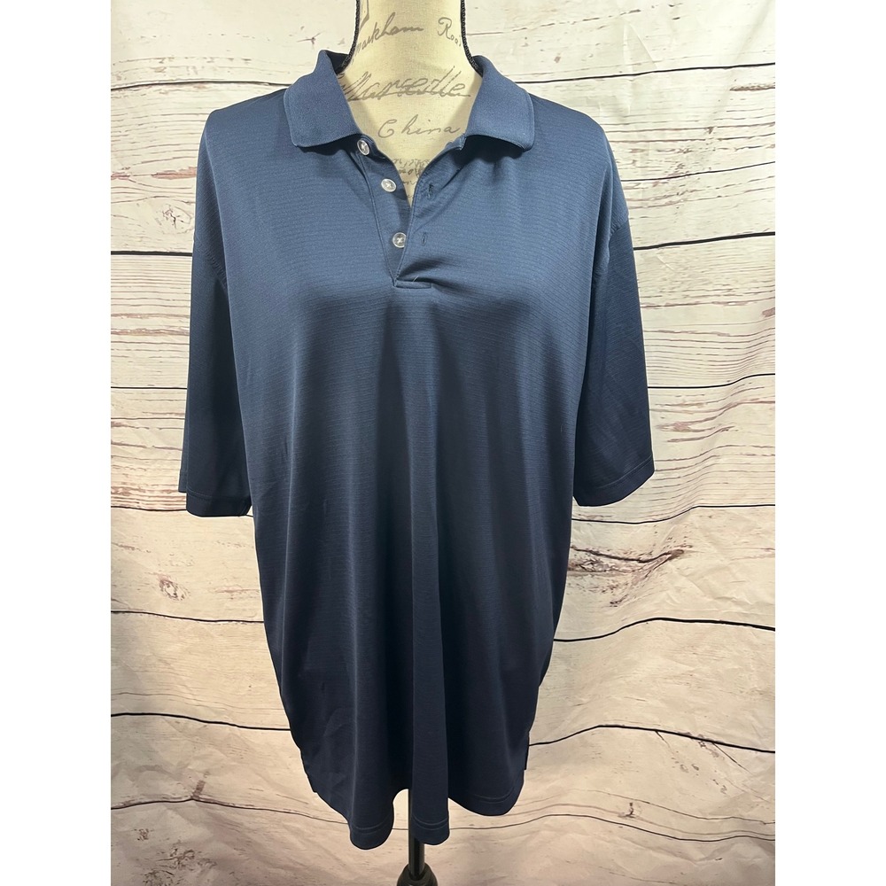 Tommy Armour XL Blue Dri-Logic Performance Golf Polo‎ Shirt Mens